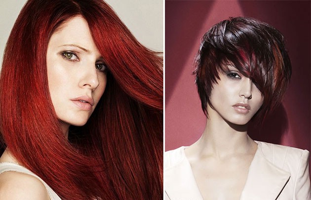 Красный цвет волос для девушек