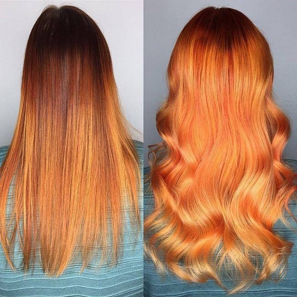 Оранжевый цвет волос