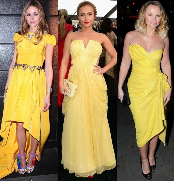 Желтые платья