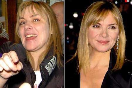 Ким Кэтралл без макияжа Kim Catrall