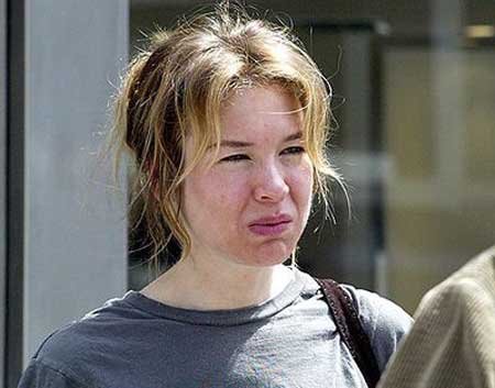 Рене Зеллвегер без макияжа Renee Zellweger