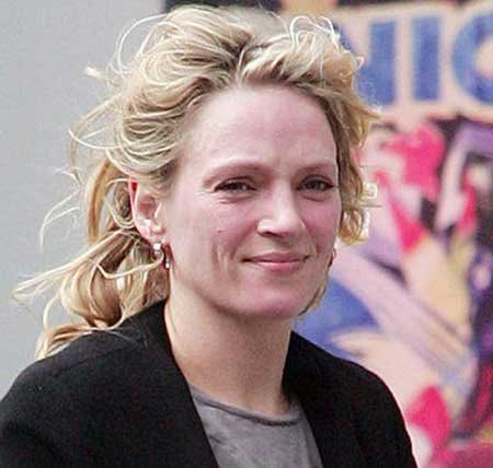 Ума Турман без макияжа Uma Thurman