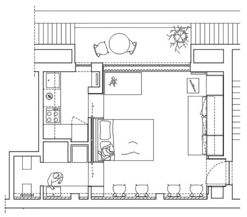 Batipin Flat / studio wok