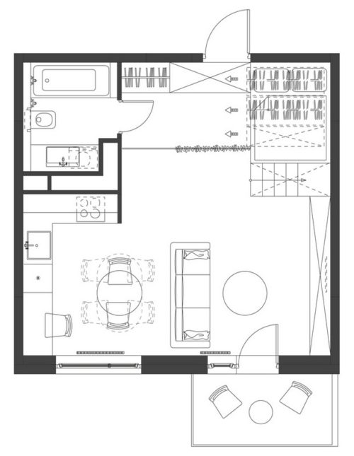 35m2 Flat / Studio Bazi