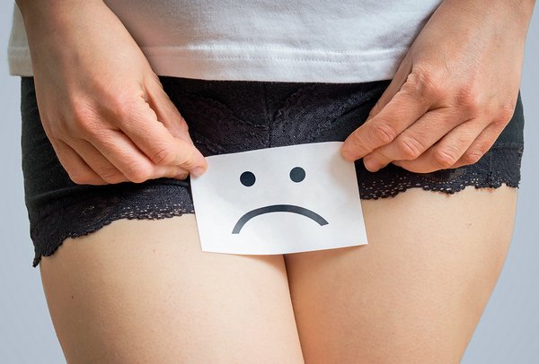 Интимная зона с грустным смайликом